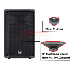 12 inch Newly Designed Plastic Yamaha DBR series Speaker Box with Analog Amplifier Panel