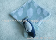 Plush stuffed animal head comforter blanket security blanket