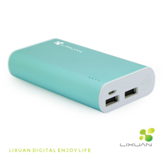 Promotional hight capacity Portable Charger External Battery Power Bank 8000mah with Smart LED Digital Display dual USB