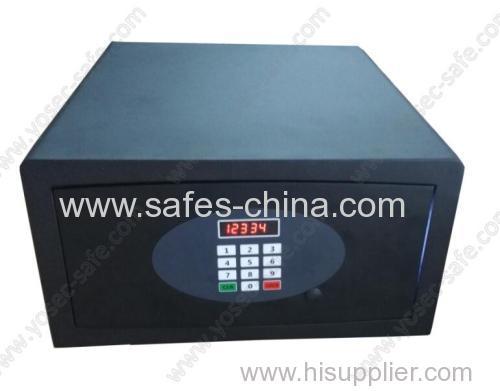 High quality Laser cut hotel safe with flat keypad panel and motorized locking mechanism