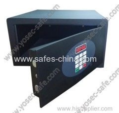 High quality Laser cut hotel safe with flat keypad panel and motorized locking mechanism