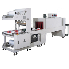 Bottle packing Semi-Automatic shrink labeling machine and PE Film shrink packaging machine