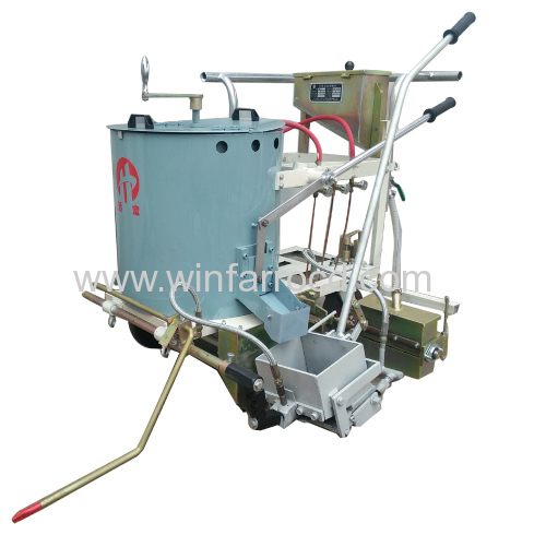 Reversed thermoplastic road marking machine