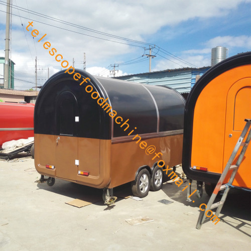 Double axles fast food cart burner stove mobile food trailer steam table street pancake fast food truck burger food van