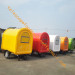 BBQ fast food trailer double axles deep fryer mobile food cart crepe fast food truck grinddle food vendor with fridge