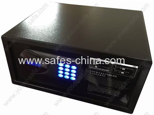 Fit 15" laptop hotel in-room safe box with lighted keypad/LAPTOP SIZE SAFE BOX/ JEWELLERY AIRTIGHT SAFE LOCKERS