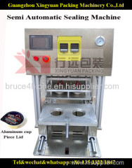 Desktop semi automatic sealing machine for plastic cup and aluminum lid