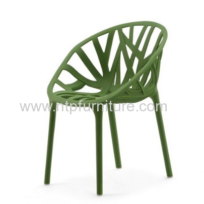 green plastic Vitra vegetal chair