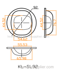 10W-100W led 92mm streetlight glass lens 150*130 degree