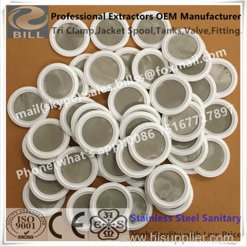 PTFE Gasket Inserted Screen Mesh270 use for Tri Clamp