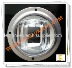 glass concave convex structure 78mm led lenses 130*80 degree for citizen 100W led streetlamp