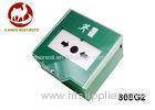 Resettable Green Break Glass Call Point Emergency Exit Switch Surface Mount