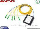 FTTH Fiber Optic ABS Box PLC Splitter / Corning Optical Fibre Splitter 1 x 4 Type