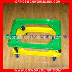 Four Wheels Heavy Duty Plastic Dolly Moving Plastic Pallet Tire Dolly Cart