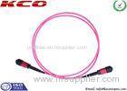 MPO Breakout Cable Fan Out Kits Fiber Optics LC FC SC Type LSZH pink Cover