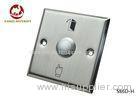 Mortise Mounted SPDT Push To Exit Button Metal Button 86 * 86mm Square Size