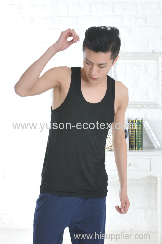 Apparel & Fashion Leisure Wear Men's Seamless T-shirt Tank Bamboo Sleeveless Muscle Tee Shirt Plain Colors