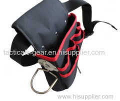 fanny pack with metal bracket for suspending a roofing hammer or other hammers