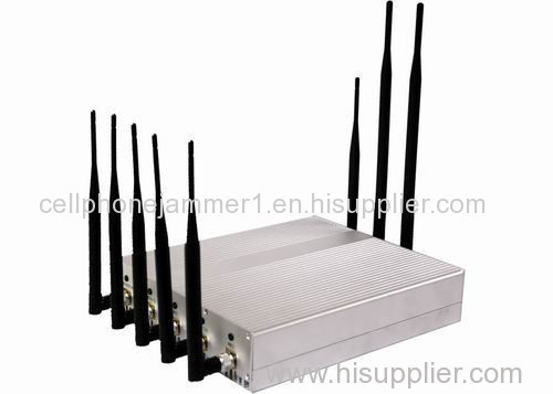 Powerful 8 Antenna Jammer for Mobile Phone GPS WiFi VHF UHF