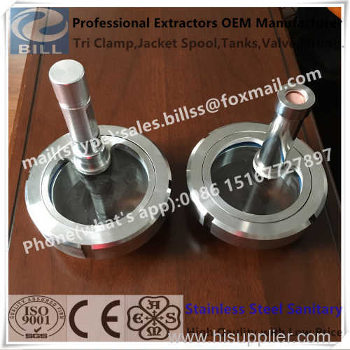 Stainless Steel Lamped Union Sight Glass