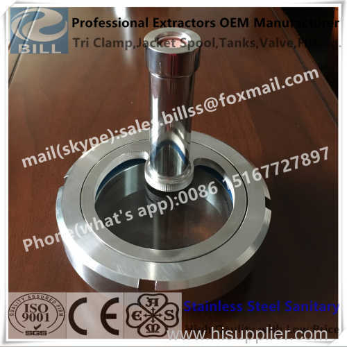 Lamped Union Sight Glass Stainless Steel Sanitary Grade
