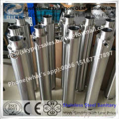 Stainless Steel Sanitary Closed bottom open top Pipe Spools with 1.5" tri clamp as outlet drain