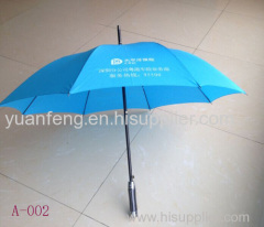 23"*8K Straight Auto Fiber Ribs with Spring Advertising Umbrella Promotional Umbrella