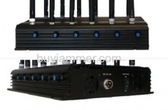 12-band Jammer GSM DCS Rebolabile 3G 4G WIFI GPS and RF Bugs from 130 to 500 Mhz