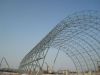 Steel space frame roof system building coal storage shed