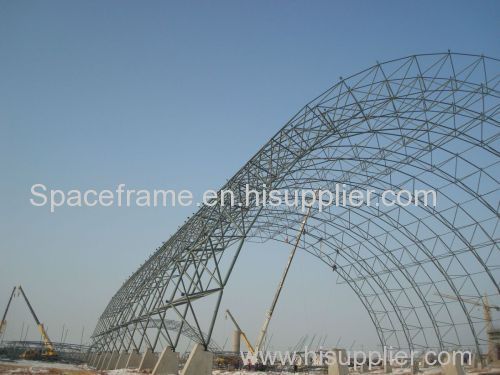 Steel structure roof system space frame coal storage shed