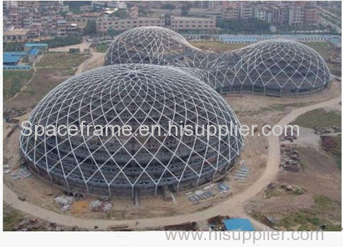 Dry coal shed space frame dome large span structural steel structure