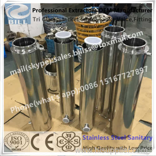 Stainless Steel Sanitary Jacketed Column with water drain