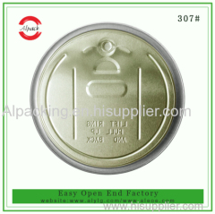 307 aluminum easy open lid for dried fruit canning