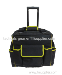 trolley suitcase with robust quality wheels and a pull rod
