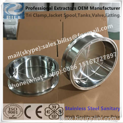 Stainless Steel Tri Clamp Spool with flat bottom base