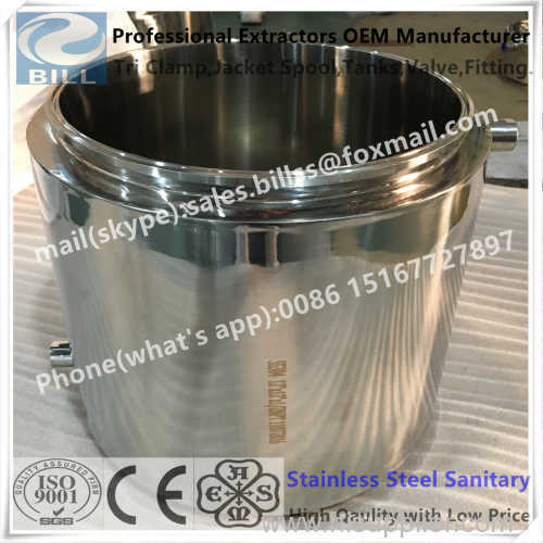 Stainless Steel Sanitary Tri Clamp Jacketed Spool use for Extractors