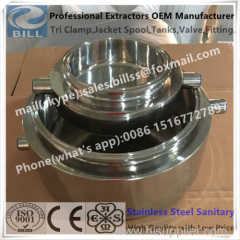 Sanitary Stainless Steel Tri Clamp Jacketed Tanks with bottom base use for extractors