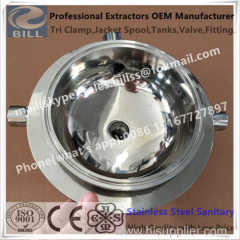 Sanitary Stainless Steel Tri Clamp Rounded Cap Lid with Jacket