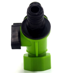 Plastic 2-way Garden Hose Tap Connector With Valve