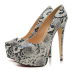 High heel snake texture ladies party dress shoes