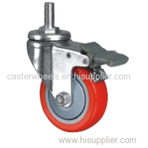 caster with threaded stem