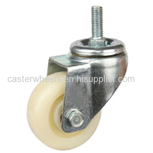 Threaded stem nylon casters