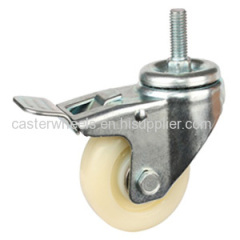 Nylon caster wheels with brake