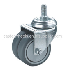 Twin wheels furniture caster