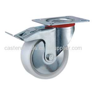 Nylon caster with brake