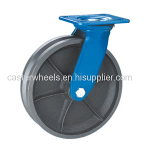 Swivel V groove cast iron casters wheels