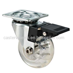 Transparent caster and wheels