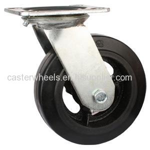 Swivel Rubber With Iron Cast Wheel