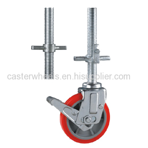 Adjustable scaffold caster wheels