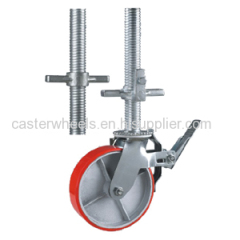 Hollow screw stem scaffolding caster wheels